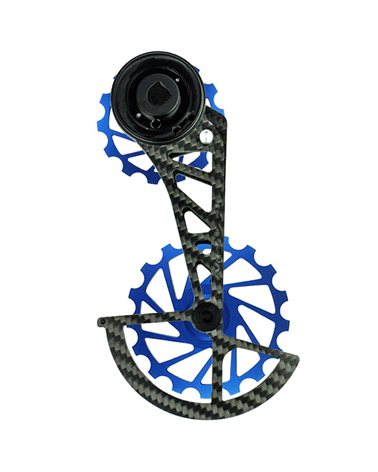 Nova Ride Rear Derailleur Cage OSPW Oversized Pulley Wheel Systems Sram AXS Red/Force 12s, Blue