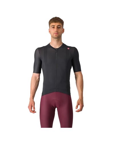 Castelli Espresso Men's Short Sleeve Cycling Jersey, Light Black/Dark Gray