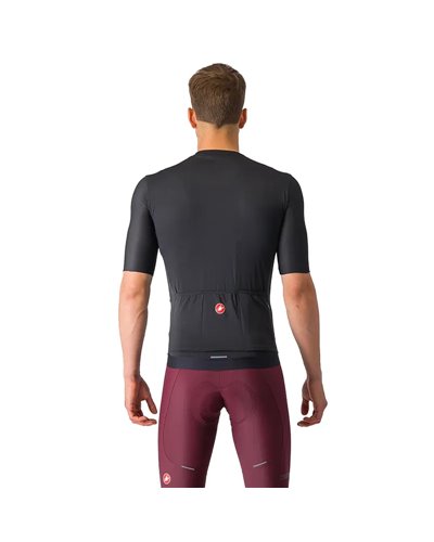 Castelli Espresso Men's Short Sleeve Cycling Jersey, Light Black/Dark Gray