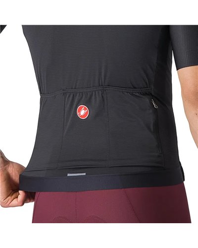 Castelli Espresso Men's Short Sleeve Cycling Jersey, Light Black/Dark Gray