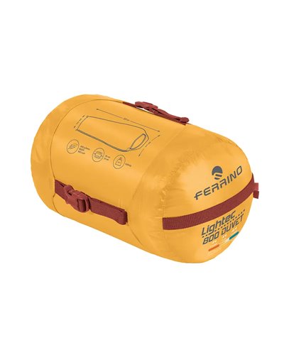 Ferrino Lightec 800 Duvet RDS Down Sleeping Bag, Artisan Gold