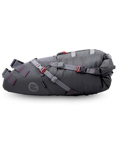 Acepac Saddle Bag Borsa Sottosella Volume Variabile 8/16 Litri, Grigio