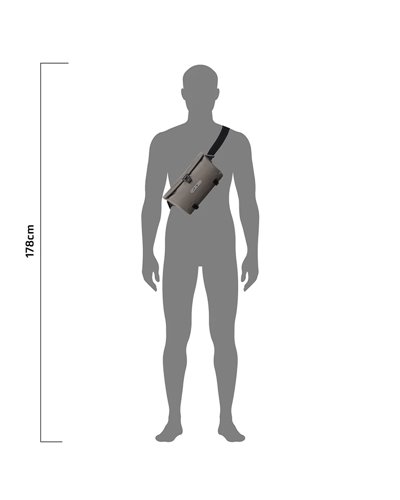 Ortlieb Velo-Sling F9955 Borsa Manubrio 3 Litri con Tracolla, Sabbia Scuro