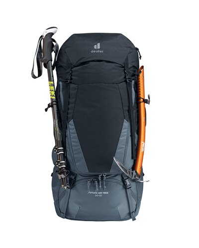 Deuter Futura Air Trek 50+10 Trekking Backpack, Black/Graphite