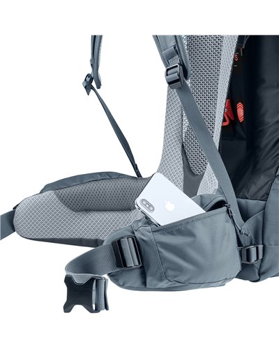 Deuter Futura Air Trek 50+10 Zaino Trekking, Nero/Grafite