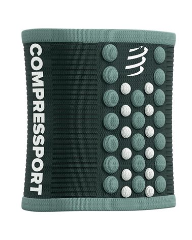 Compressport Sweatband 3D Dots, Green Gable/Silver Pine (Pair - One Size Fits All)