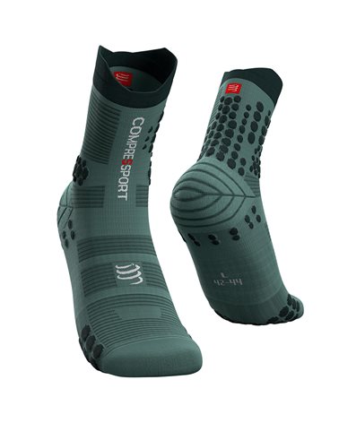 Compressport Pro Racing Socks V3.0 Trail Calze a Compressione, Silver Pine