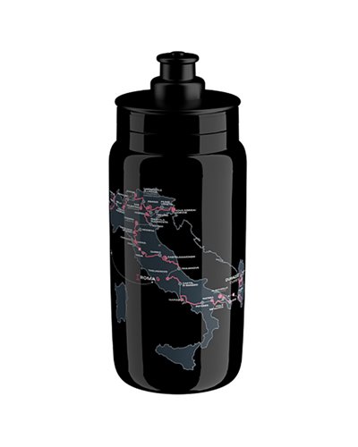 Elite Fly Team 2025 Giro d'Italia Black Map Water Bottle 550ml