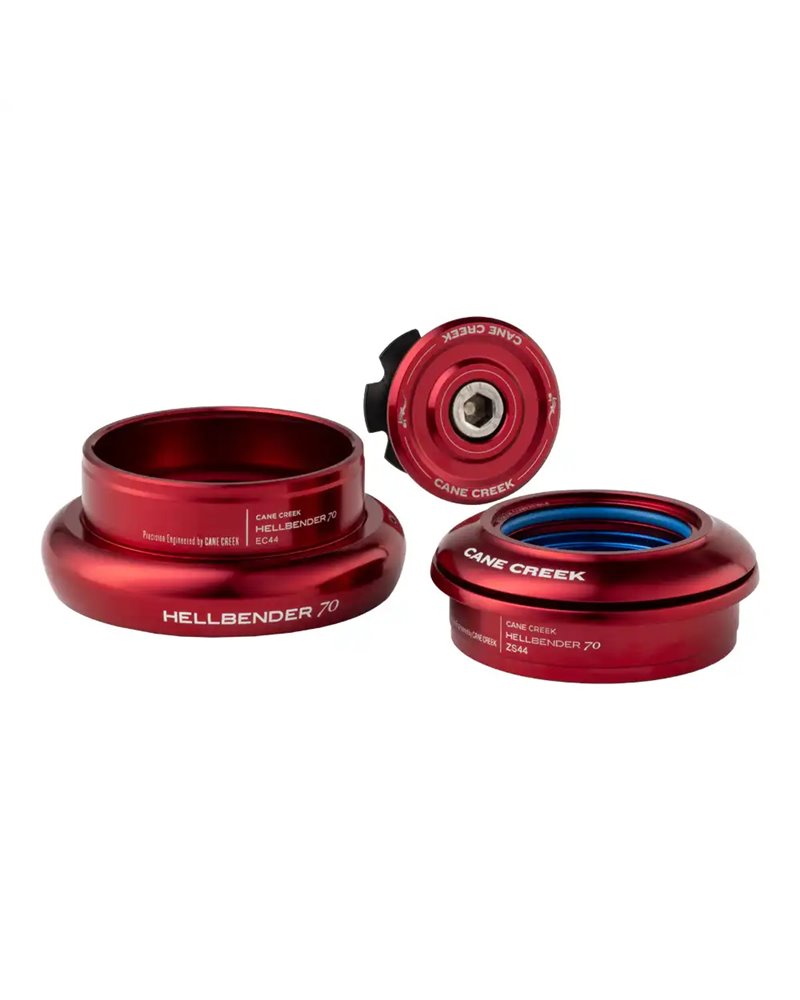 Cane Creek Headset Hellbender 70 Tapered ZS44/28.6/Ec44/40 - Red