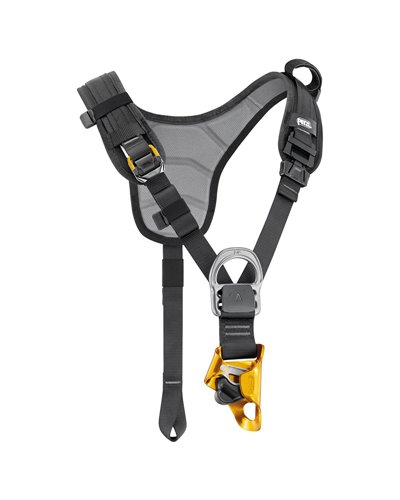 Petzl Top Croll L Chest Harness, Black/Yellow