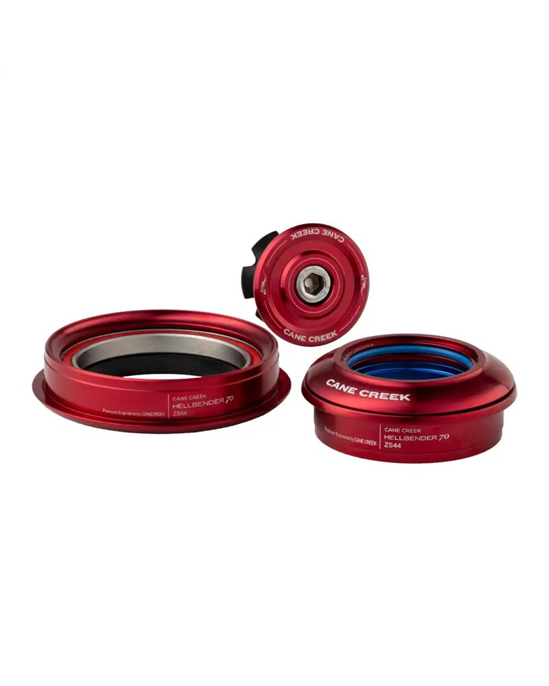 Cane Creek Headset Hellbender 70 Tapered S44/28.6/ZS56/40 - Red