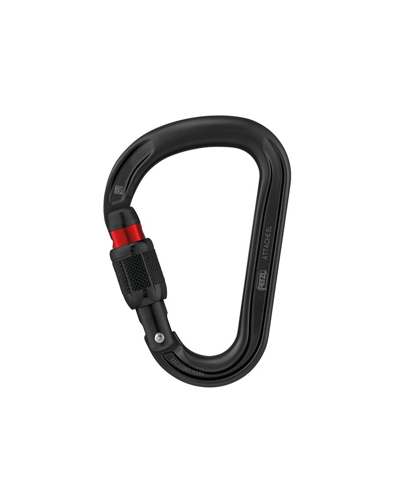 Petzl Attache Screw-Lock Moschettone, Nero