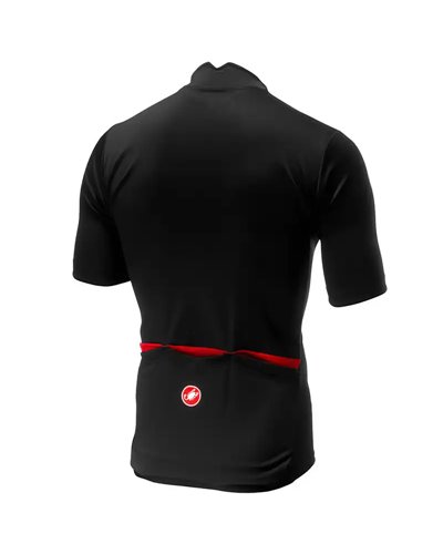 Castelli Espresso Men's Short Sleeve Cycling Jersey, Black/Red