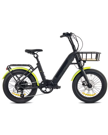 XP Bikes I-K Kompact e-Bike Fat 20" 8s HDB 624Wh, Black/Yellow