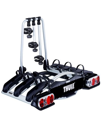 Thule EuroWay G2 922020 13 Poli Portabici Posteriore Richiudibile Gancio Traino, Nero/Alluminio (3 Bici)