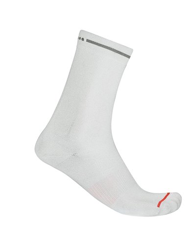 Castelli Premio Evo 18 Calze Ciclismo, Bianco