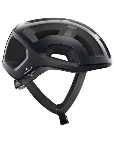 Poc Ventral Lite Road Cycling Helmet, Uranium Black/Hydrogen White Matt