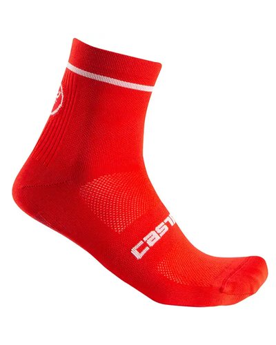 Castelli Entrata 9 Calze Ciclismo, Rosso