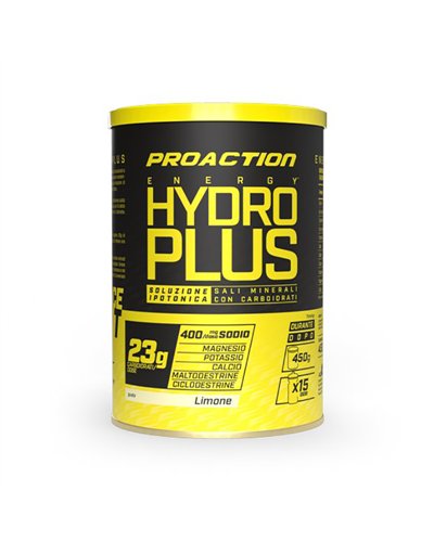 ProAction Hydro Plus Ipotonic Sali Minerali e Carboidrati Gusto Limone, Barattolo da 450gr