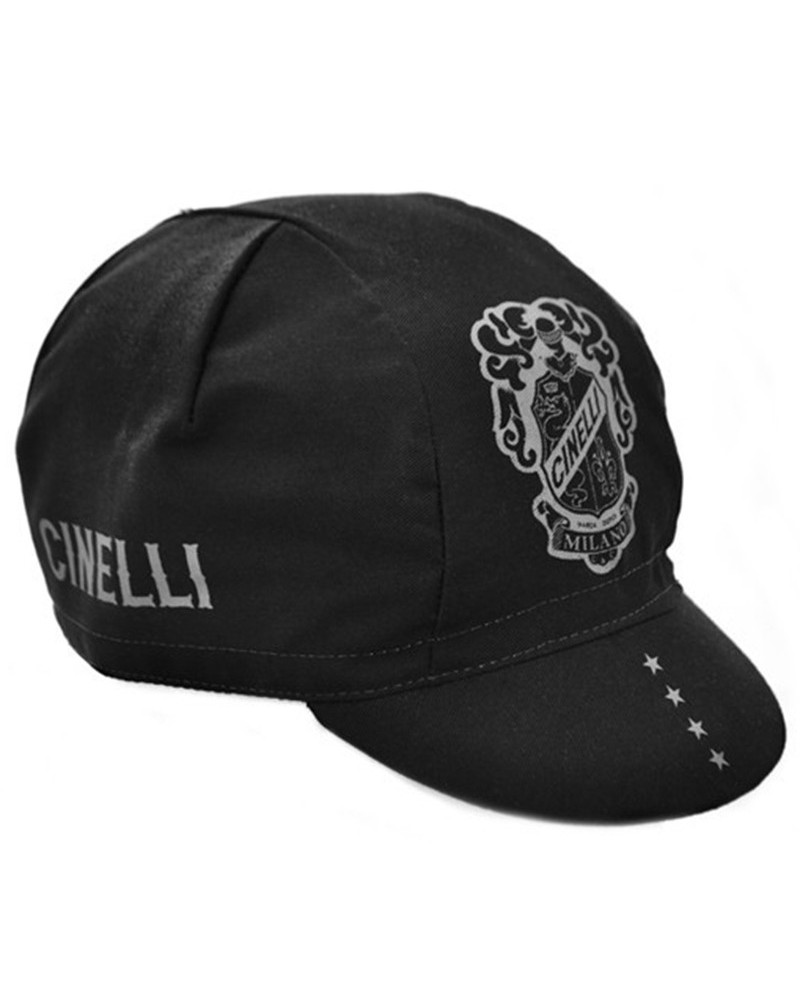 Cinelli Crest Cycling Cap, Black (One Size)