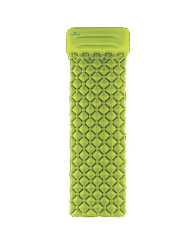 Ferrino Air Lite Materassino Gonfiabile con Cuscino 185x58x5 cm, Verde