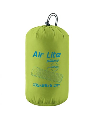 Ferrino Air Lite Materassino Gonfiabile con Cuscino 185x58x5 cm, Verde