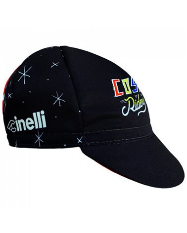 Cinelli Sergio Mora Cosmic Riders Black Cycling Cap (One Size Fits All)