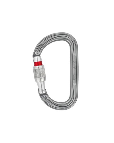 Petzl Am'D Screw-Lock Grigio Moschettone Asimmetrico