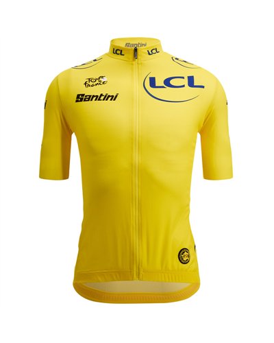 Santini Tour de France Leader General Classification Men's Short Sleeve Jersey, Yellow