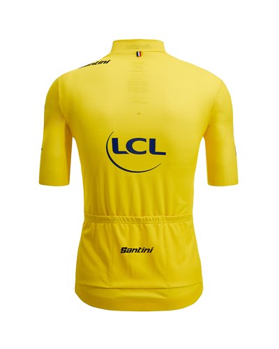 Santini Leader Classifica Generale Tour de France Maglia Maniche Corte Uomo, Giallo