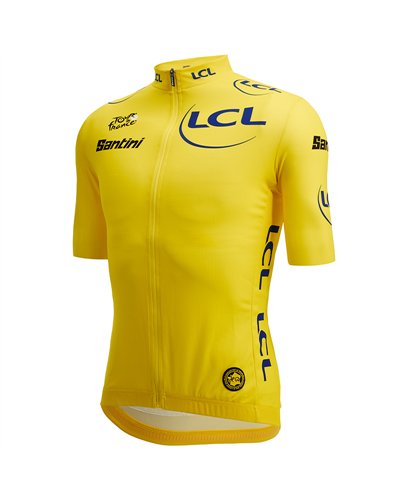 Santini Tour de France Leader General Classification Men's Short Sleeve Jersey, Yellow