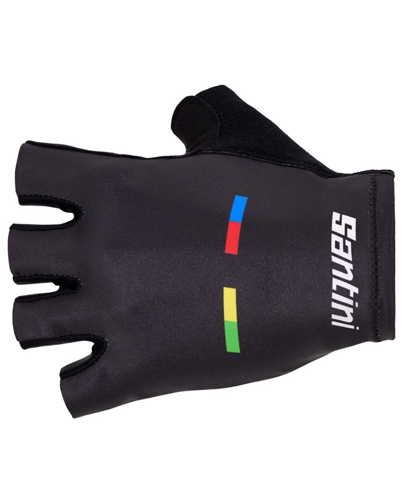 Santini UCI World Champion Guanti Estivi, Nero