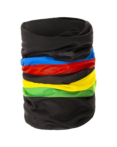 Santini UCI World Champion Official Cycling Neck Warmer, Black (One Size Fits All)