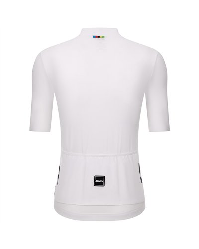 Santini Mondo UCI World Champion Maglia Maniche Corte Uomo, Bianco
