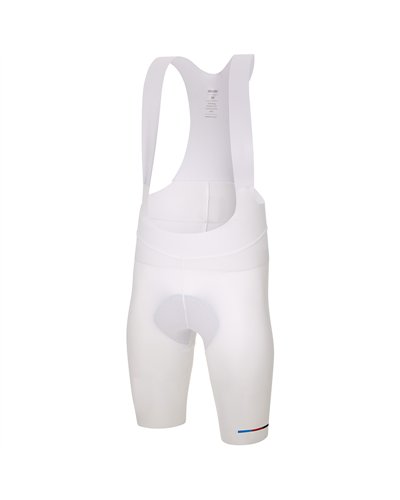 Santini Mondo UCI World Champion Men's Cycling Bib Shorts - GITevo Seatpad, White