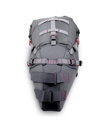 Acepac Saddle Bag Borsa Sottosella Volume Variabile 8/16 Litri, Grigio