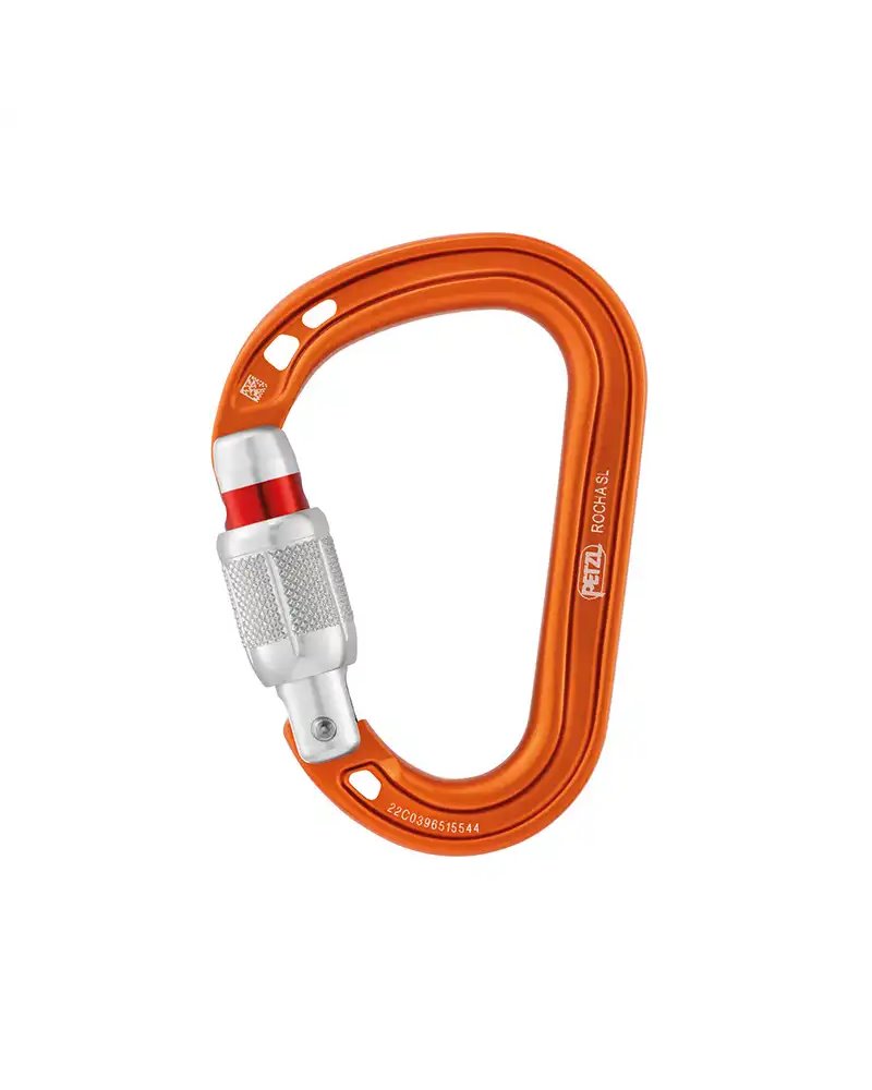Petzl Rocha Screw-Lock Biner, Orange