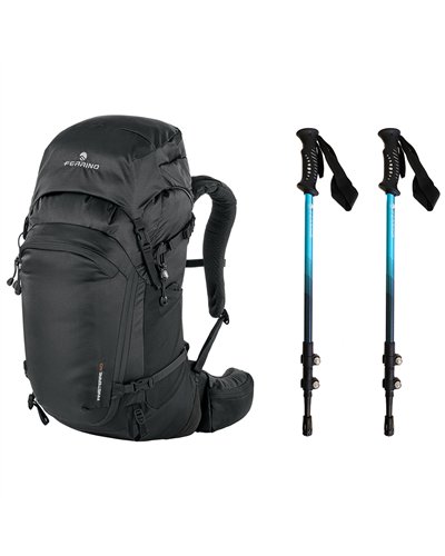 Ferrino Santiago Kit Finisterre 40 Backpack + Alu Telescopic Poles