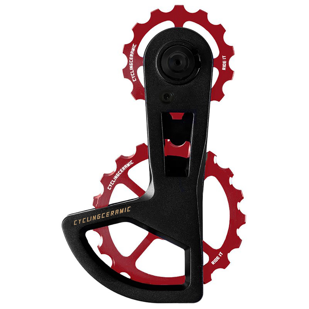 CyclingCeramic Gabbia Cambio Pulegge Oversize Race 11/12v Shimano Ultegra/Dura-Ace, Rosso