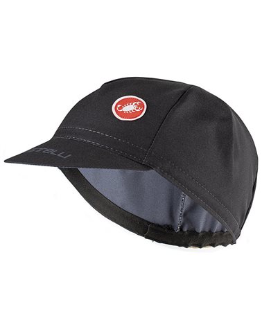 Castelli Free Aero Race Rosso Corsa Cycling Cap, Black (One Size Fits All)