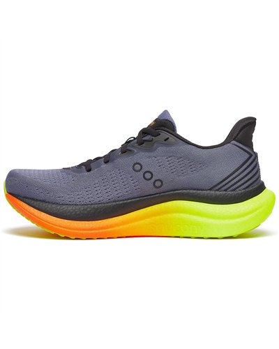 Saucony Triumph 22 Men's Running Shoes, White/Citron