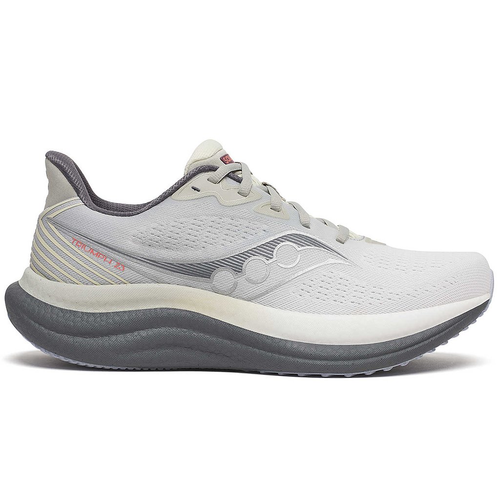 Saucony Triumph 22 Men's Running Shoes, White/Citron