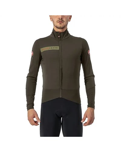 Castelli Beta RoS Polartec/NeoShell Giacca Antipioggia/Antivento Uomo, Military Green/Green Tea