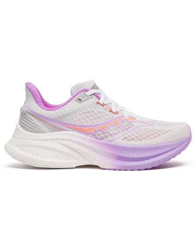 Saucony Endorphin Speed 5 Women's Running Shoes, White/Crocus