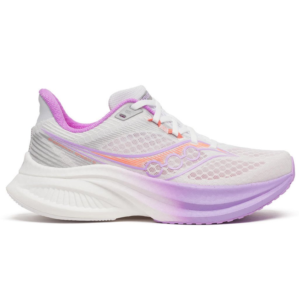 Saucony Endorphin Speed 5 Women's Running Shoes, White/Crocus