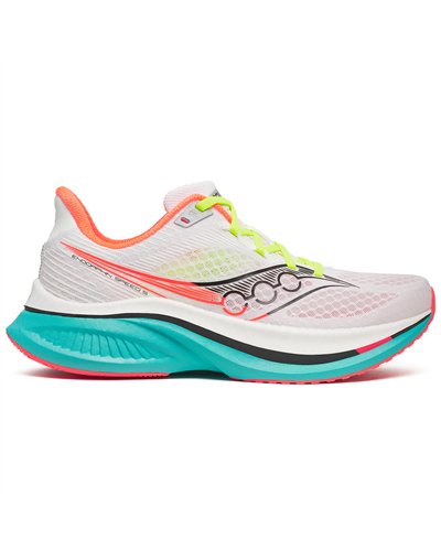 Saucony Endorphin Speed 5 Men's Running Shoes, White/Mutant