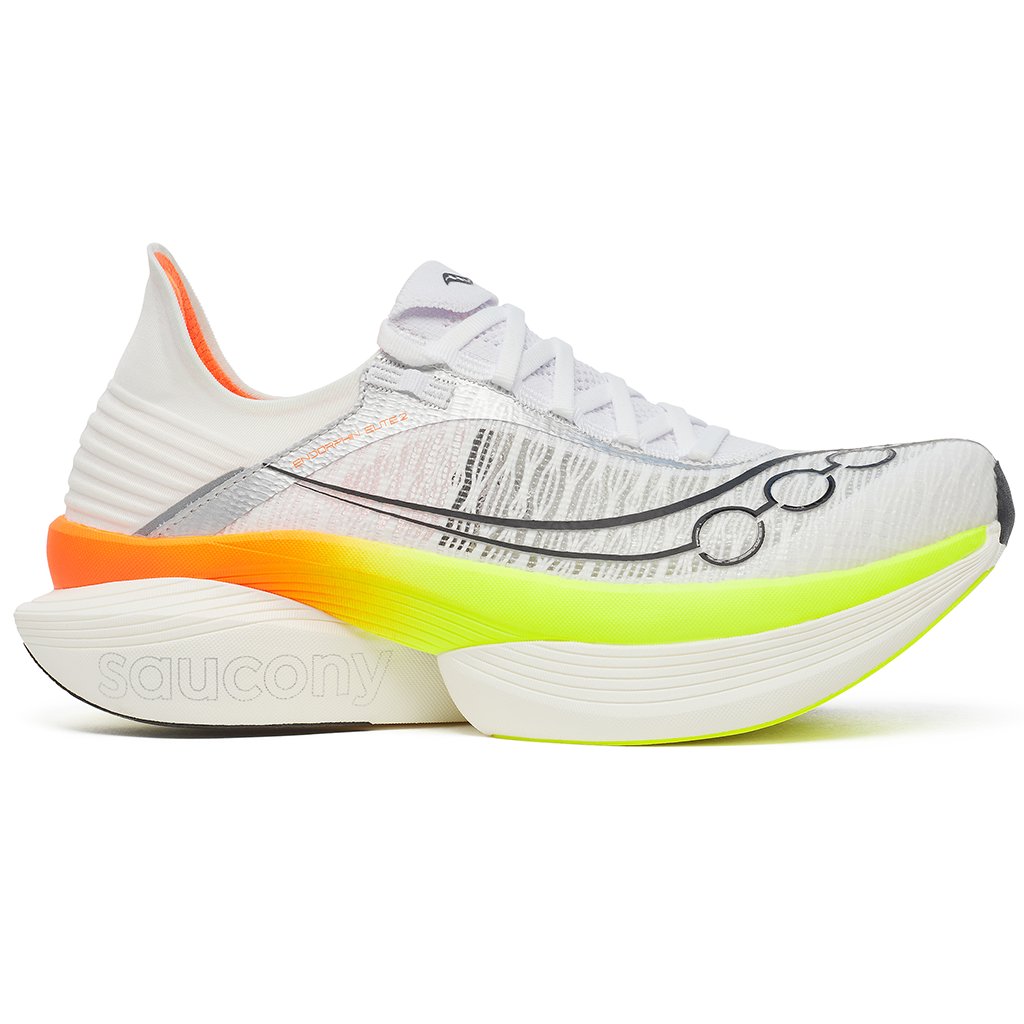 Saucony Endorphin Elite 2 Men's Running Shoes, White/Vo2
