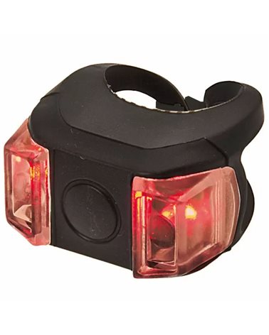 BRN Ring Silicone Red Led Rear Bike Light , Black (2 Batteries - 2 Leds)