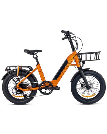 XP Bikes I-K Kompact e-Bike Fat 20" 8s HDB 624Wh, Orange/Black