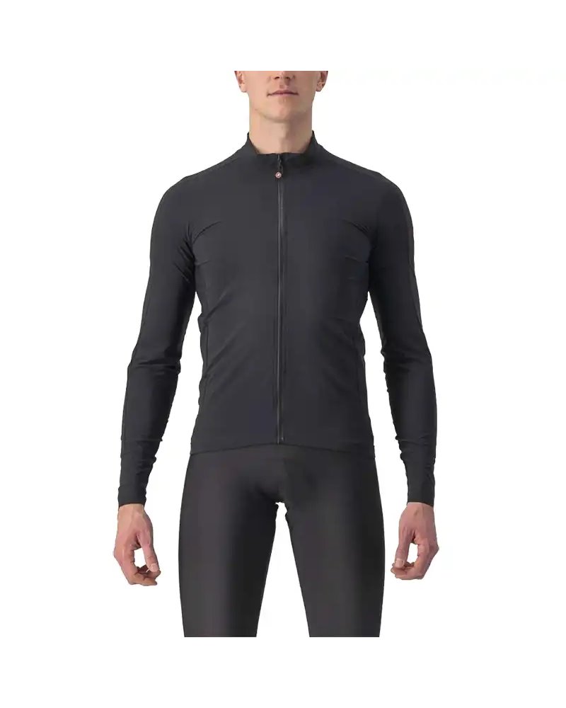Castelli Flight Air Men's Long Sleeve Cycling Jersey Full Zip, Black